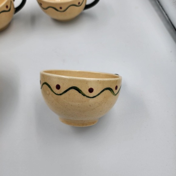 Metlox Poppytrail Green Rooster Flat Cups California 4 cups only - Picture 5 of 6